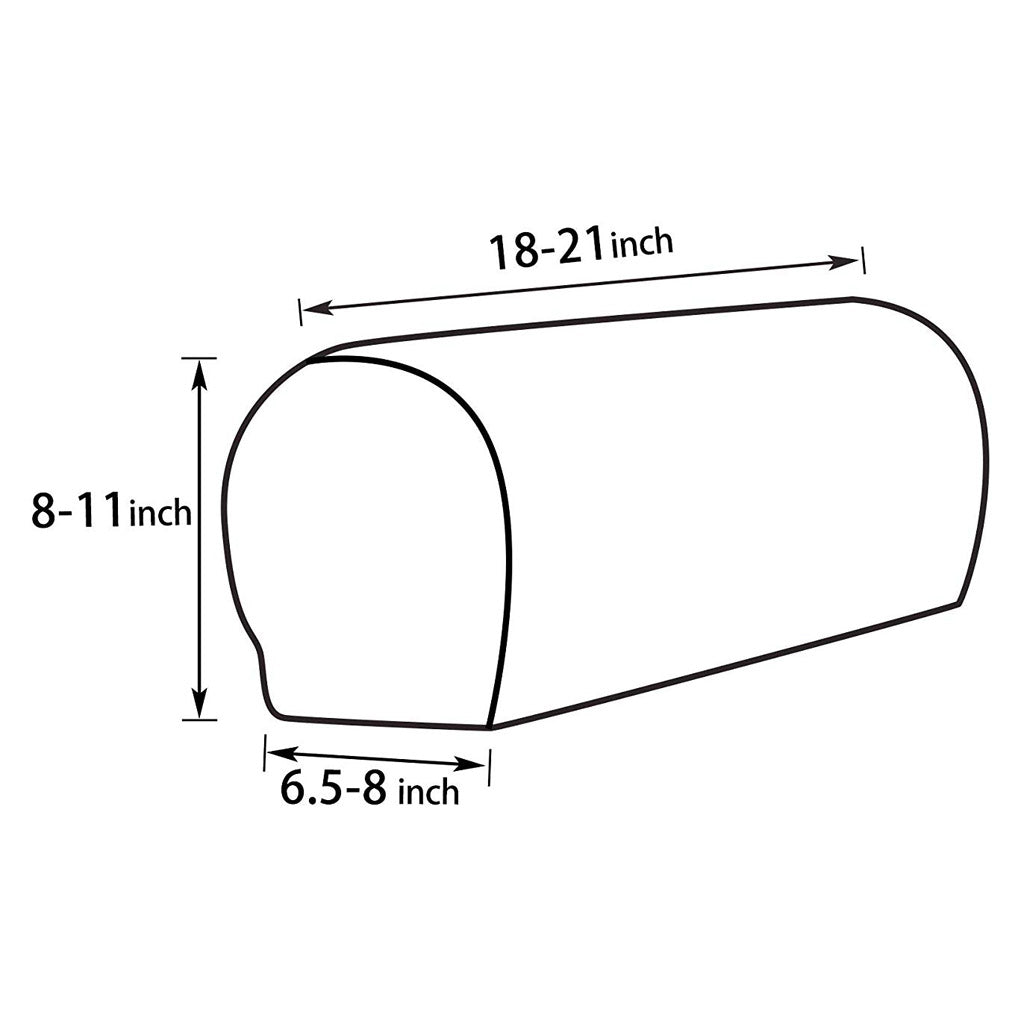 Maxbell 2 Pieces Non-slip Stretch Furniture Sofa Armrest Cover Protector Gray