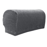 Maxbell 2 Pieces Non-slip Stretch Furniture Sofa Armrest Cover Protector Gray
