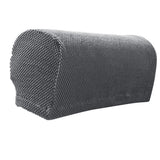 Maxbell 2 Pieces Non-slip Stretch Furniture Sofa Armrest Cover Protector Gray