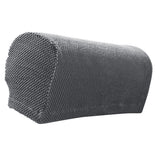 Maxbell 2 Pieces Non-slip Stretch Furniture Sofa Armrest Cover Protector Gray