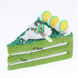 Maxbell 6 Pcs Realistic Artificial Cake Fake Cake Model Home Decoration Light Green