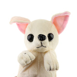 Maxbell Plush Toy Dog Shape Pen Organizer Pencil Case Bag Washable Beige