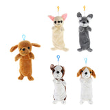 Maxbell Plush Toy Dog Shape Pen Organizer Pencil Case Bag Washable Beige