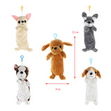 Maxbell Plush Toy Dog Shape Pen Organizer Pencil Case Bag Washable Beige