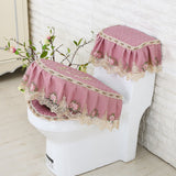 Maxbell Bathroom Toilet Seat Cover Pads Toilet Lid Cushion Mat Tank Cover Kit Lilac