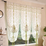 Maxbell Decorative Roman Curtain Embroidery Window Shade for Small Window 150x60cm