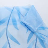 Maxbell Sheer Gauze Voile Window Curtain Tulle Drape Rod Pocket 100X270cm Blue