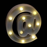 Maxbell Decorative LED Numbers Marquee Sign with Lights Symbol - At