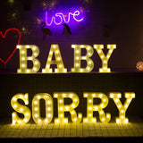 Maxbell Decorative LED Letter Marquee Sign with Lights R