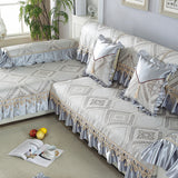 Maxbell AntiSlip Simple Ice Silk Furniture Protector Sofa Cushion Cover Pad 90x120cm