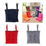 Maxbell Cotton Chair Pads Solid Color Chair Cushion for Office,Home Tibetan Blue