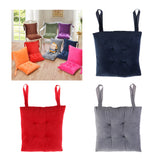 Maxbell Cotton Chair Pads Solid Color Chair Cushion for Office,Home Tibetan Blue