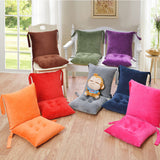 Maxbell Cotton Chair Pads Solid Color Chair Cushion for Office,Home Tibetan Blue