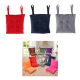 Maxbell Cotton Chair Pads Solid Color Chair Cushion for Office,Home Tibetan Blue