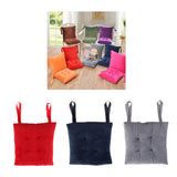 Maxbell Cotton Chair Pads Solid Color Chair Cushion for Office,Home Tibetan Blue