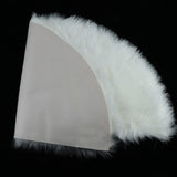Maxbell Half Round Artificial Wool Sheepskin Floor Mat Fluffy Floor Mat White