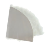 Maxbell Half Round Artificial Wool Sheepskin Floor Mat Fluffy Floor Mat White