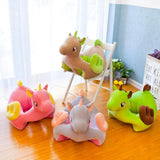 Maxbell Soft Plush Unicorn Shape Foot Stool Cover  Brown