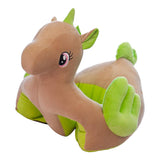 Maxbell Soft Plush Unicorn Shape Foot Stool Cover  Brown