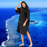 Maxbell Beach Swiming Surfing Poncho One Size Fit Hooded Bath Robe Towel for Adults