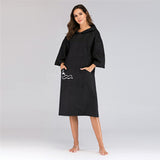 Maxbell Beach Swiming Surfing Poncho One Size Fit Hooded Bath Robe Towel for Adults