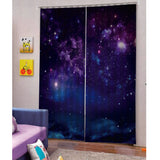 Maxbell Starry Sky Printed 3D Window Curtains for Living Room Bedroom Decor 170x200cm