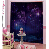Maxbell Starry Sky Printed 3D Window Curtains for Living Room Bedroom Decor 170x200cm