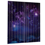Maxbell Starry Sky Printed 3D Window Curtains for Living Room Bedroom Decor 170x200cm