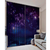 Maxbell Starry Sky Printed 3D Window Curtains for Living Room Bedroom Decor 170x200cm