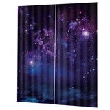 Maxbell Starry Sky Printed 3D Window Curtains for Living Room Bedroom Decor 170x200cm