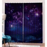 Maxbell Starry Sky Printed 3D Window Curtains for Living Room Bedroom Decor 170x200cm