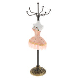 Maxbell Jewelry Display Stand Rack Holder Shelf Resin Female Model Decor Pink