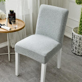 Maxbell Knitted One-piece Dining Room Chair Cover Slipcover Protector  Grey