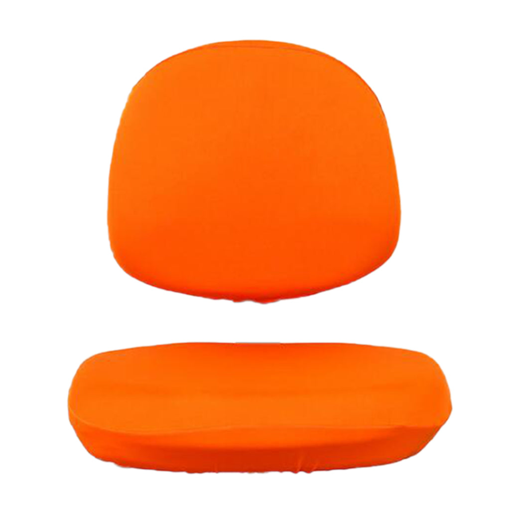 Maxbell Stretch Soft Swivel Chair Slipcover Office Computer Chair Covers  Orange