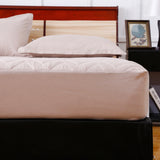 Maxbell Solid Color Polyester Bed Fitted Sheet Bed Cover Kahki 150x200cm