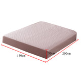 Maxbell Solid Color Polyester Bed Fitted Sheet Bed Cover Kahki 150x200cm