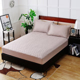 Maxbell Solid Color Polyester Bed Fitted Sheet Bed Cover Kahki 150x200cm