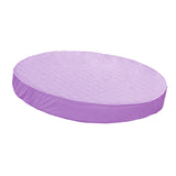 Maxbell Cotton Polyester Round Bed Fitted Sheet Bed Cover 200cm Dia Light Purple