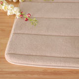 Maxbell Memory Foam Bath Mat Non Slip Absorbent Bath Rug Carpet Beige 50X80cm