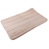 Maxbell Memory Foam Bath Mat Non Slip Absorbent Bath Rug Carpet Beige 50X80cm