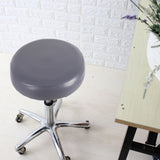 Maxbell Home Bar Stool Covers PU Leather Round Chair Seat Cushions Sleeves Grey