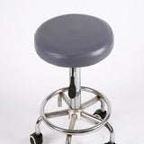 Maxbell Home Bar Stool Covers PU Leather Round Chair Seat Cushions Sleeves Grey