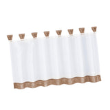 Maxbell Customize Cafe Window Curtain Kitchen Curtain Tier #1 35x18 Inch, Brown