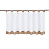 Maxbell Customize Cafe Window Curtain Kitchen Curtain Tier #1 35x18 Inch, Brown