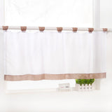 Maxbell Customize Cafe Window Curtain Kitchen Curtain Tier #1 35x18 Inch, Brown