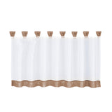 Maxbell Customize Cafe Window Curtain Kitchen Curtain Tier #1 35x18 Inch, Brown