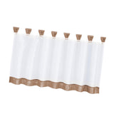 Maxbell Customize Cafe Window Curtain Kitchen Curtain Tier #1 35x18 Inch, Brown