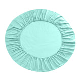 Maxbell Solid Color 100% Cotton Round Bed Fitted Sheet Bed Cover Light Green