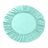 Maxbell Solid Color 100% Cotton Round Bed Fitted Sheet Bed Cover Light Green