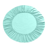 Maxbell Solid Color 100% Cotton Round Bed Fitted Sheet Bed Cover Light Green